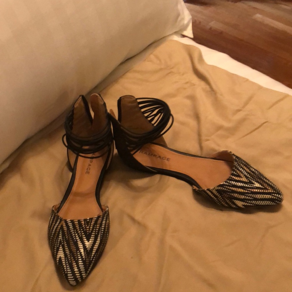 Rampage fabric and leather flats
